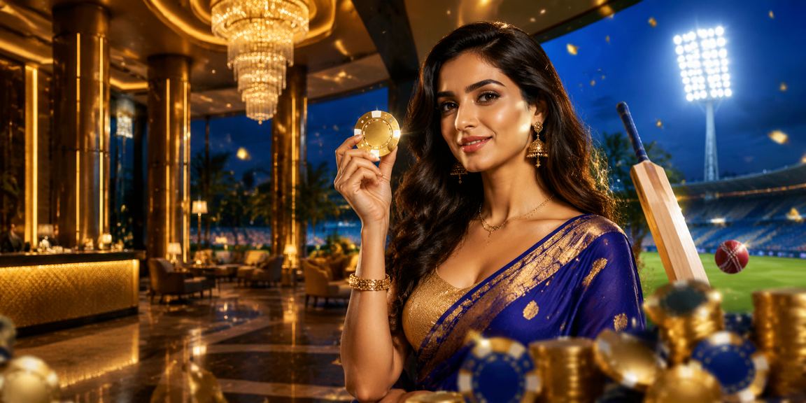 Indian cricket fans betting online with blue gold theme